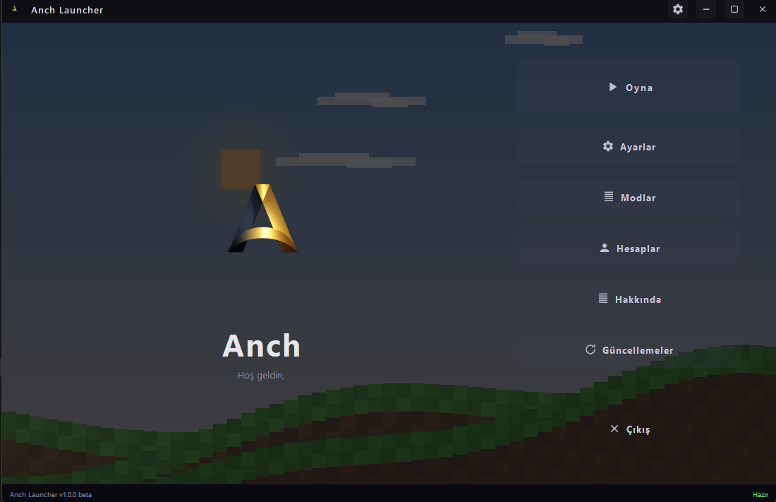 Anch Launcher arayüzü